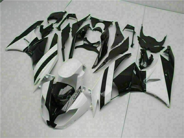 09-12 Weiß Schwarz ZX6R Motorrad Verkleidung 09-12 Weiß Schwarz ZX6R Motorrad Verkleidung