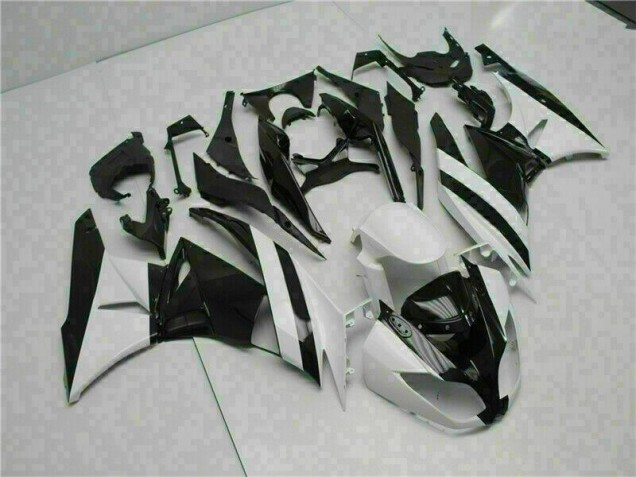 09-12 Weiß Schwarz ZX6R Motorrad Verkleidung 09-12 Weiß Schwarz ZX6R Motorrad Verkleidung