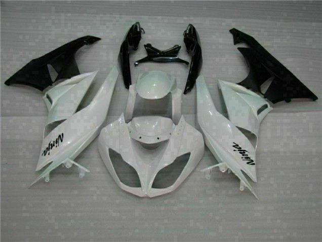 09-12 Weiß Schwarz ZX6R Motorrad Verkleidungen