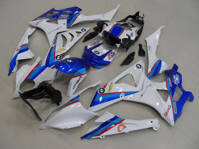 09-14 Blau Weiß S1000RR Motorrad Vollverkleidung 09-14 Blau Weiß S1000RR Motorrad Vollverkleidung