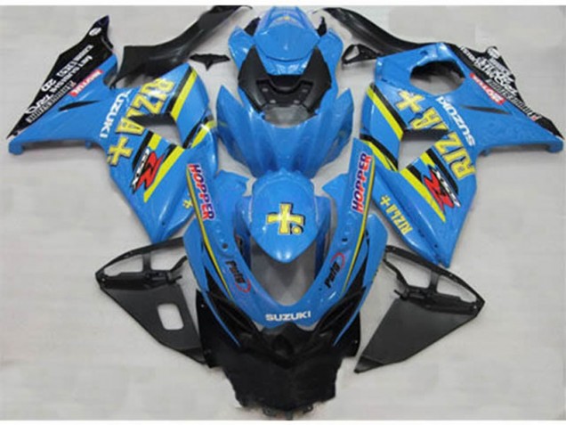 09-16 Blau Rizla Hopper GSXR 1000 Motorrad Verkleidung
