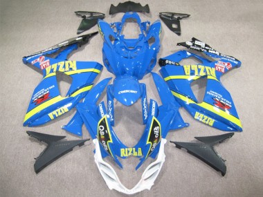 09-16 Blau Rizla Q8 Oils GSXR 1000 Motorrad Verkleidung