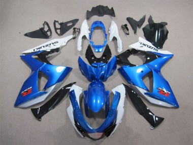 09-16 Blau Weiß GSXR 1000 Motorrad Verkleidung Komplett Sets