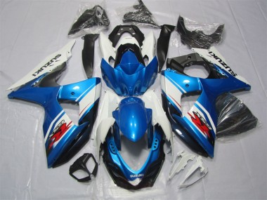 09-16 Blau Weiß GSXR 1000 Motorrad Verkleidung & Plastik