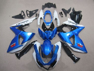 09-16 Blau Weiß GSXR 1000 Motorrad Verkleidungen