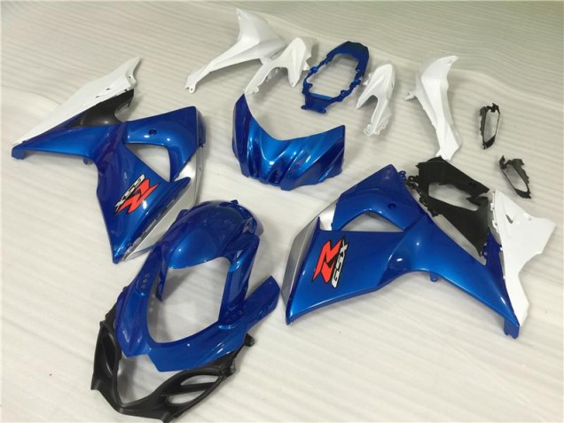 09-16 Blau Weiß GSXR 1000 Motorrad Verkleidungen & Plastik