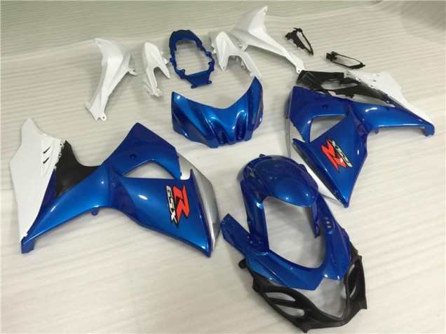 09-16 Blau Weiß GSXR 1000 Motorrad Verkleidungen & Plastik