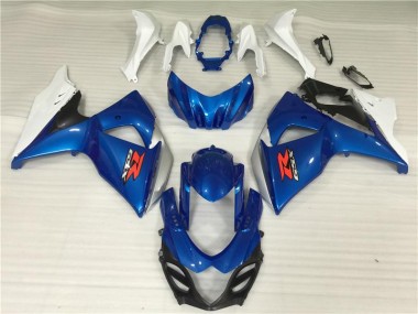 09-16 Blau Weiß GSXR 1000 Motorrad Verkleidungen & Plastik