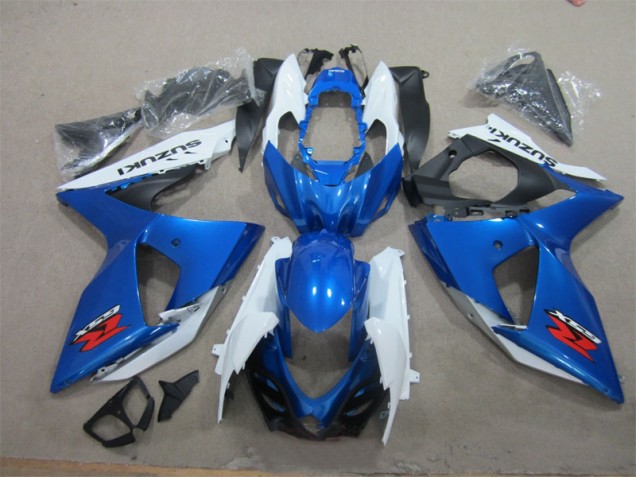 09-16 Blau Weiß GSXR 1000 Motorrad Vollverkleidung & Plastik 09-16 Blau Weiß GSXR 1000 Motorrad Vollverkleidung & Plastik