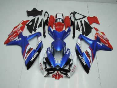 09-16 Blau und Rot GSXR 1000 Motorrad Verkleidung