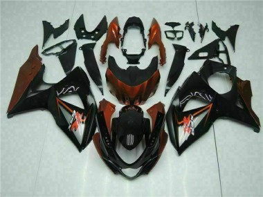 09-16 Braun Schwarz GSXR 1000 Motorrad Verkleidung