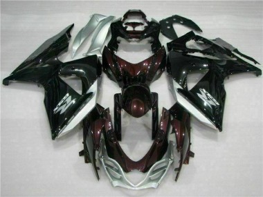 09-16 Braun Schwarz GSXR 1000 Motorrad Verkleidungen