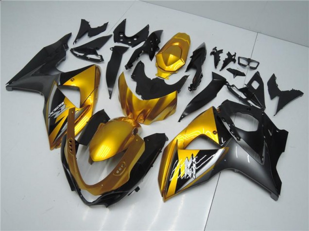 09-16 Gold Schwarz GSXR 1000 Motorrad Verkleidung 09-16 Gold Schwarz GSXR 1000 Motorrad Verkleidung