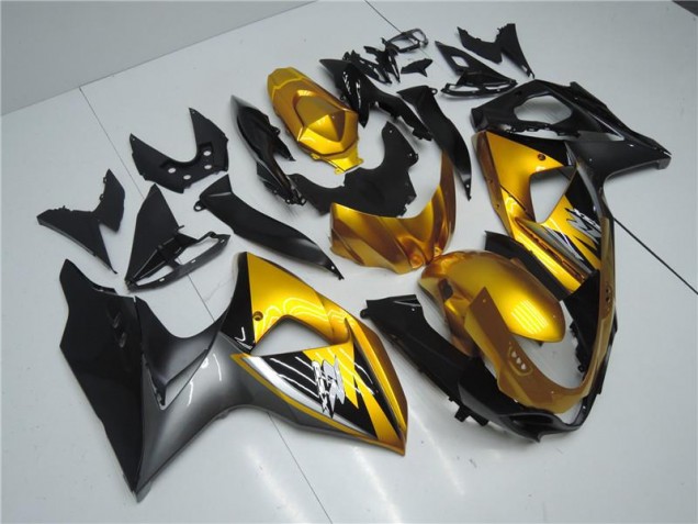 09-16 Gold Schwarz GSXR 1000 Motorrad Verkleidung 09-16 Gold Schwarz GSXR 1000 Motorrad Verkleidung