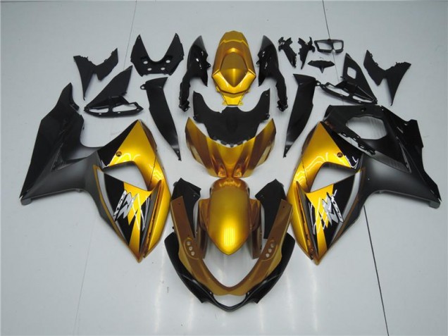 09-16 Gold Schwarz GSXR 1000 Motorrad Verkleidung 09-16 Gold Schwarz GSXR 1000 Motorrad Verkleidung