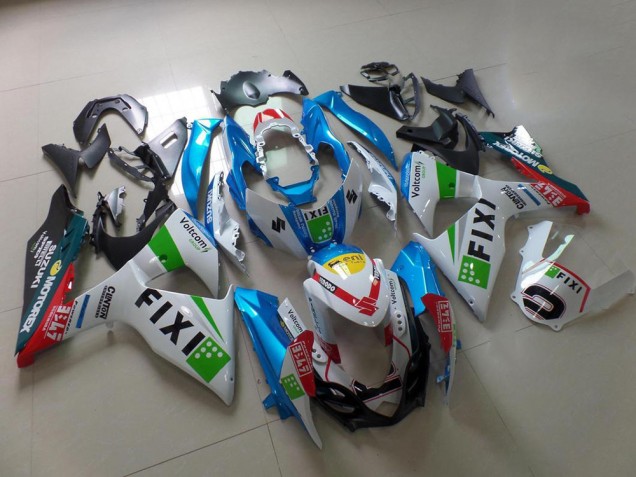 09-16 Hell blau Fixi GSXR 1000 Motorrad Verkleidung 09-16 Hell blau Fixi GSXR 1000 Motorrad Verkleidung