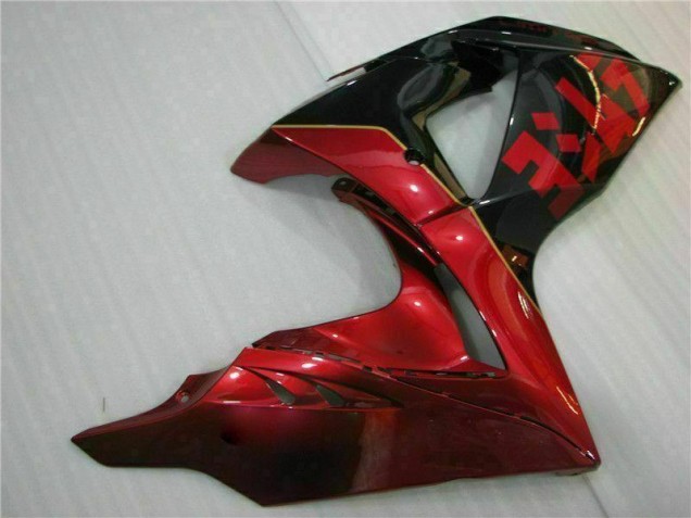 09-16 Rot Flamme Schwarz GSXR 1000 Motorrad Verkleidung