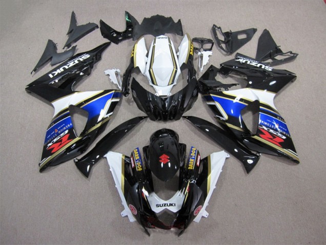 09-16 Schwarz Blau Weiß Dunkel Hund GSXR 1000 Motorrad Verkleidung 09-16 Schwarz Blau Weiß Dunkel Hund GSXR 1000 Motorrad Verkleidung