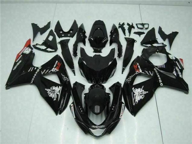 09-16 Schwarz GSXR 1000 Motorrad Verkleidung & Plastik