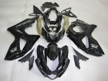 09-16 Schwarz GSXR 1000 Motorrad Vollverkleidung & Plastik