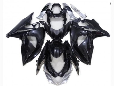09-16 Schwarz Silber GSXR 1000 Motorrad Verkleidung