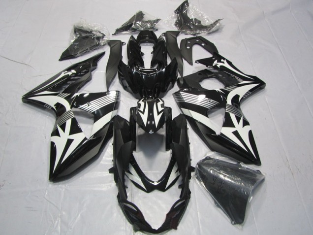 09-16 Schwarz Weiß GSXR 1000 Motorrad Verkleidungen