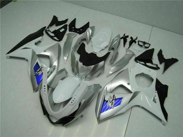 09-16 Silber Weiß GSXR 1000 Motorrad Verkleidung