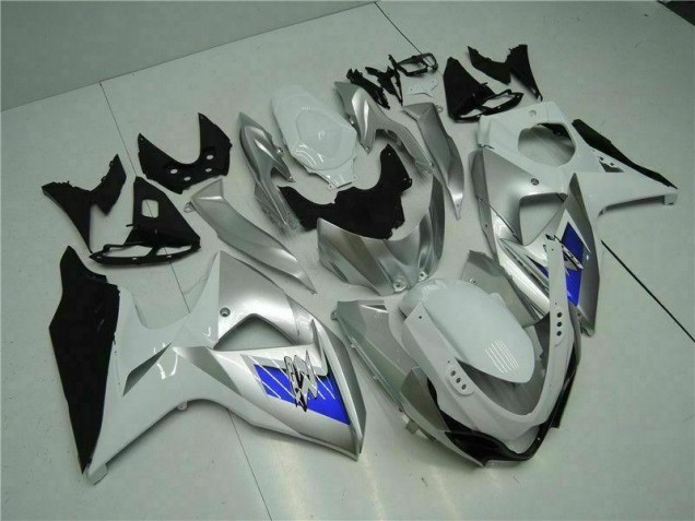 09-16 Silber Weiß GSXR 1000 Motorrad Verkleidung