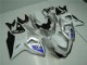 09-16 Silber Weiß GSXR 1000 Motorrad Verkleidung
