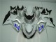 09-16 Silber Weiß GSXR 1000 Motorrad Verkleidung