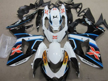 09-16 Weiß Blau Brux Dunkel Hund GSXR 1000 Motorrad Verkleidung