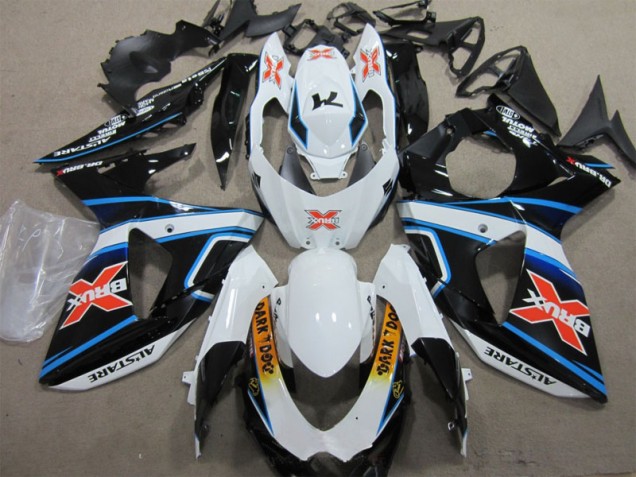 09-16 Weiß Blau Brux Dunkel Hund GSXR 1000 Motorrad Verkleidung 09-16 Weiß Blau Brux Dunkel Hund GSXR 1000 Motorrad Verkleidung