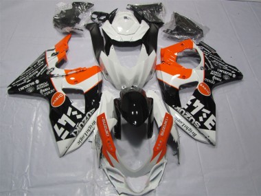 09-16 Weiß Schwarz Orange Bright Logic GSXR 1000 Motorrad Verkleidung