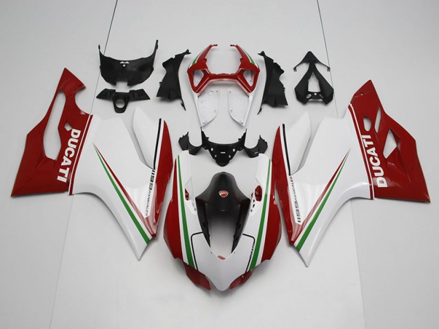 11-14 Weiß Rot Ducati 1199 Motorrad Verkleidung 11-14 Weiß Rot Ducati 1199 Motorrad Verkleidung