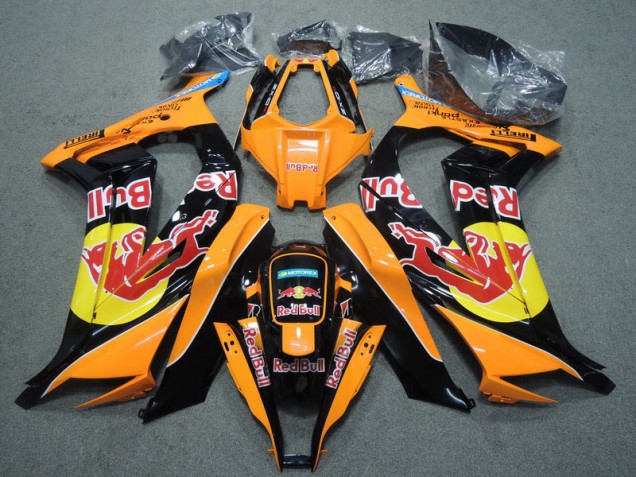 11-15 Schwarz Orange Rot Bull ZX10R Motorrad Verkleidung 11-15 Schwarz Orange Rot Bull ZX10R Motorrad Verkleidung