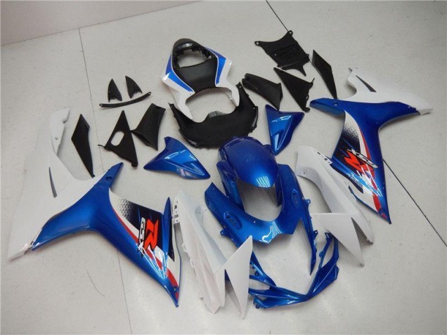 11-21 Blau Weiß GSXR 600/750 Motorrad Vollverkleidung