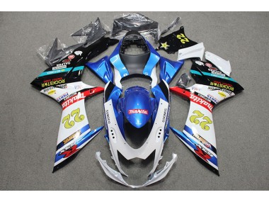 11-21 Blau Weiß Rot Rockstar 22 GSXR 600 Motorrad Verkleidung