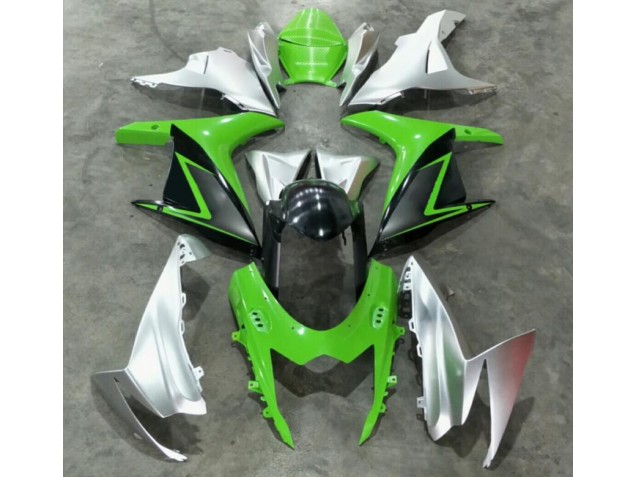 11-21 Grün Silber GSXR 600/750 Motorrad Verkleidung