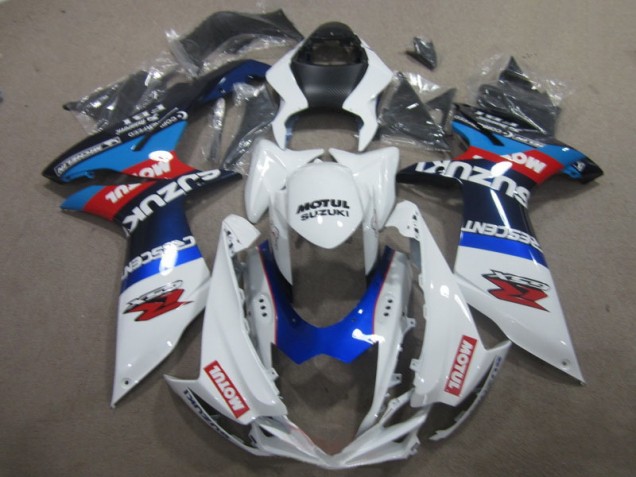 11-21 Weiß Blau Motul GSXR 600 Motorrad Verkleidung 11-21 Weiß Blau Motul GSXR 600 Motorrad Verkleidung