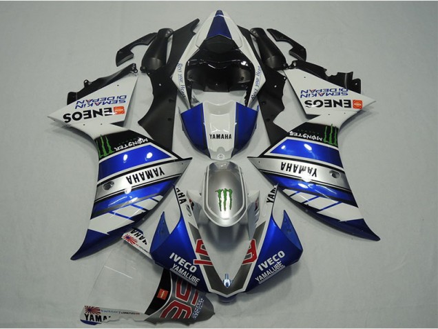 12-14 Blau Weiß IVECO YZF R1 Motorrad Verkleidung 12-14 Blau Weiß IVECO YZF R1 Motorrad Verkleidung