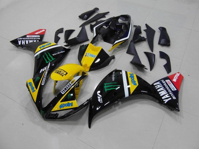 12-14 Gelb Schwarz Monster YZF R1 Motorrad Verkleidung