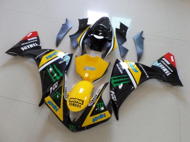 12-14 Gelb Schwarz Monster YZF R1 Motorrad Verkleidungen