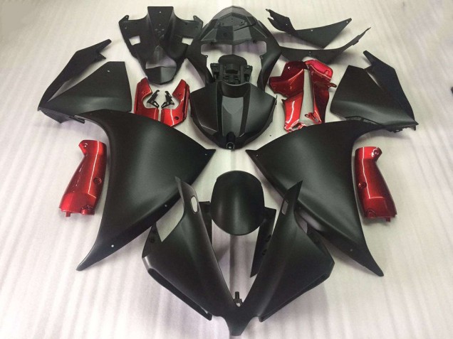 12-14 Matt Schwarz Glänzend Rot YZF R1 Motorrad Verkleidung 12-14 Matt Schwarz Glänzend Rot YZF R1 Motorrad Verkleidung