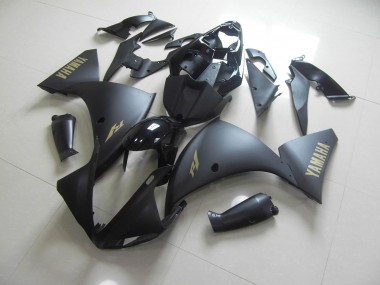 12-14 Matt Schwarz Gold Aufkleber YZF R1 Motorrad Verkleidung