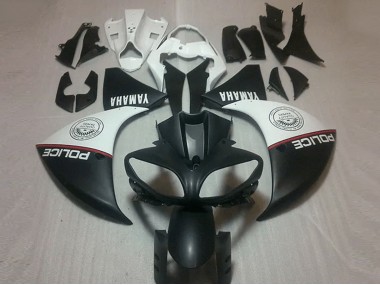 12-14 Matt Schwarz Weiß YZF R1 Motorrad Verkleidung