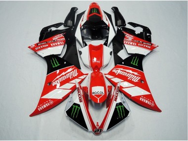 12-14 Rot Weiß Rocol YZF R1 Motorrad Verkleidung