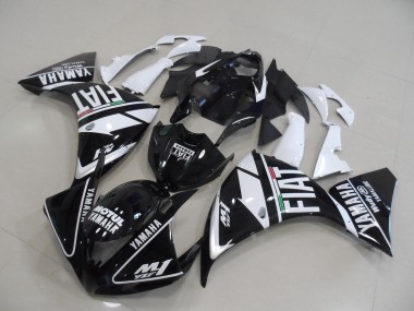12-14 Schwarz weißer Fiat YZF R1 Motorrad Verkleidungen