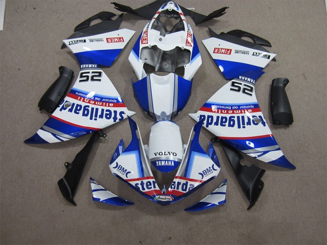 12-14 Weiß Blau Volvo Sterilgarda 25 YZF R1 Motorrad Verkleidung