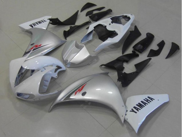 12-14 Weiß Silber YZF R1 Motorrad Verkleidung