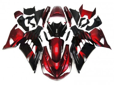 12-21 Rot Schwarz ZX14R ZZR1400 Motorrad Verkleidung